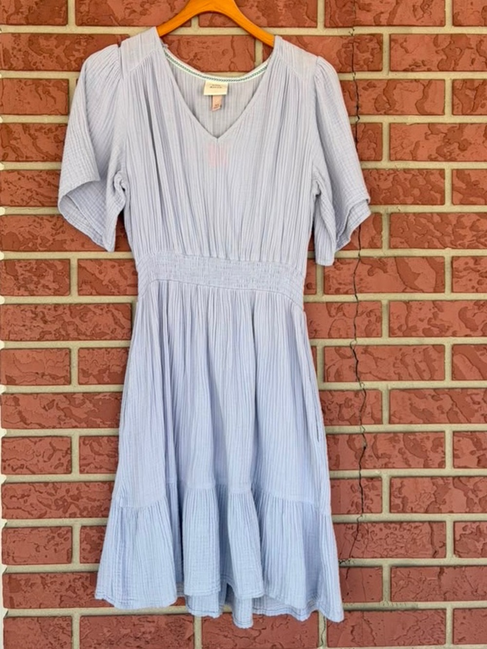 Knox Rose Light Blue V-Neck Midi Dress